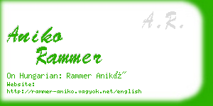 aniko rammer business card